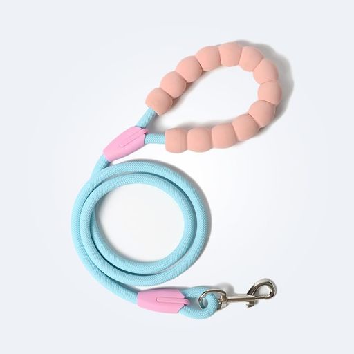 丈夫な犬用リードセンチ犬用引きヒモ、持ちやすいスポンジ取っ手と目立つ多彩できらびやかな色採用、中型と大型犬に適用余分なものボーナス(ライトブルー1.5M)