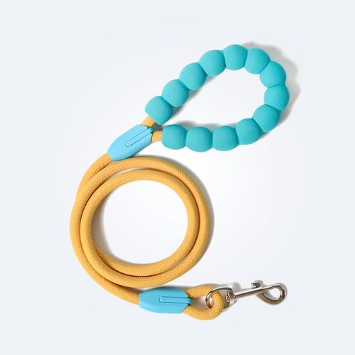 丈夫な犬用リードセンチ犬用引きヒモ、持ちやすいスポンジ取っ手と目立つ多彩できらびやかな色採用、中型と大型犬に適用余分なものボーナス(パンプキンイエロー1.5M)