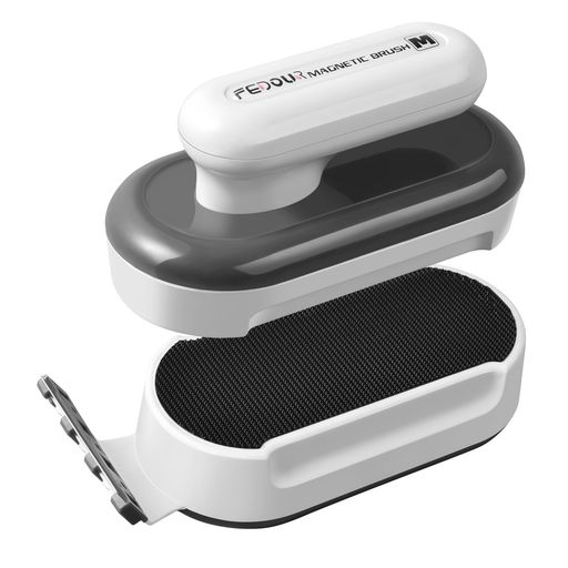 FEDOUR13.5cm水槽用強力マグネットブラシ水槽コケ取り磁気ガラスクリーナー、厚さ8-15mmガラス適用水槽掃除ブラシ藻スクレーパー2個付き