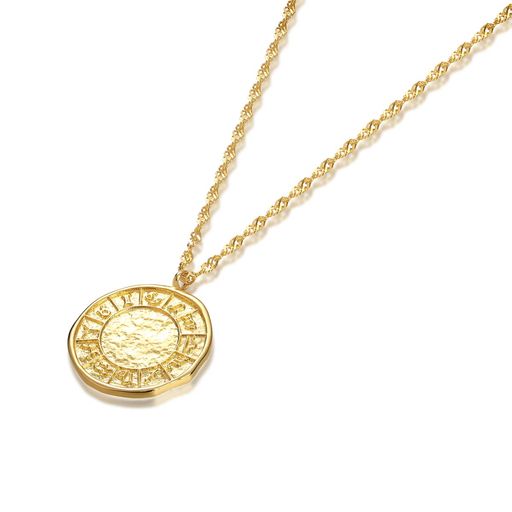 [ladylike]レディライク]シルバー925星座コインお守りネックレスGP