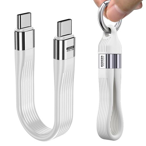 ✅【240W PD3.1超急速充電】最大240W(48V/5A)に対応するE-Markerチップ内蔵。MaBookやUSB-CノートPC、1Phone 16/15シリーズなど高出力デバイスも短時間で充電可能です。 ✅【USB4.0&amp;40Gbps超高速転送】USB4.0規格準拠、最大40Gbpsの高速データ転送に対応。4K・8K動画や大容量ファイルも一瞬で転送でき、外付けSSDとの接続に最適です。 ✅【8K@60Hz映像出力対応】8K@60Hzの高解像度映像出力をサポート。MaBookやUSB-C搭載デバイスから大型ディスプレイへ美しい映像を映し出し、作業効率とエンタメ体験を向上させます。 ✅【13cm超短設計・キーリング付き】コンパクトな13cmケーブルは絡まり知らず、携帯性に優れます。キーホルダー一体型なのでバッグや鍵に付けて持ち運べ、出張や外出先でもすぐに使用できます。 ✅【幅広い互換性】1Phone、1Pad、MaBook、Samsung Galaxy、Steam Deck、VR機器など、USB-C搭載機器に幅広く対応。充電・データ転送・映像出力をこの1本で実現します。