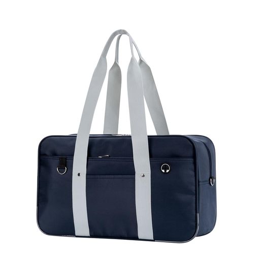 [Osteenii]スクールバッグネイビー学生カバンボストンバッグ通学旅行バッグ(ネイビー(改良))