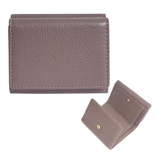 [imeetu]ミニ財布三つ折り財布レディースメンズ軽量本革薄型旅行財布コンパクトカードケース小銭入れ多収納多機能ギフトボックス付きシンプルカジュアル柔らかい軽い(ハトバネズミ)