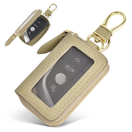 [Accart]本革キーケーススマートキー対応カバー型キーホルダー付き車キーケースメンズレディース男女兼..