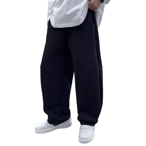 [Kayiyasu]ロングパンツストレートパンツキッズ男の子ズボン春夏ジュニアカジュアル無地120-170ゆったり(120ブラック)