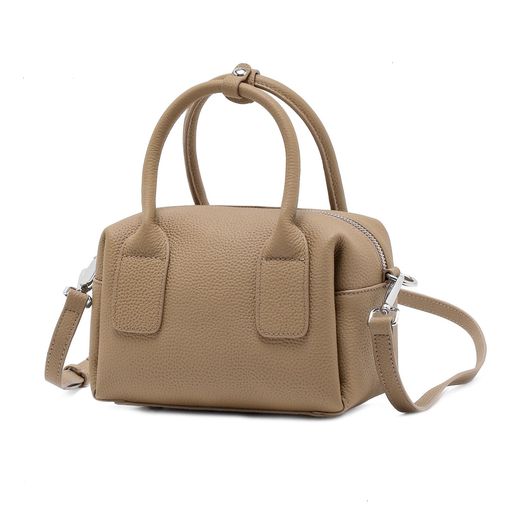 [imeetu]ハンドバッグ本革レディース小さめ3wayショルダーバッグ底鋲付き高見えカジュアルおしゃれ斜め掛け肩掛け手持ち通勤人気(グレー)(4)