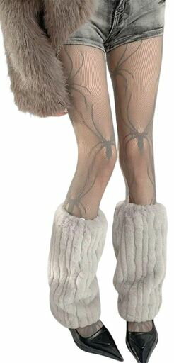 [Viktrui]レッグウォーマーモコモコ足首ウォーマーレッグウォーマーふわふわ暖かい防寒靴下ロングレデ..