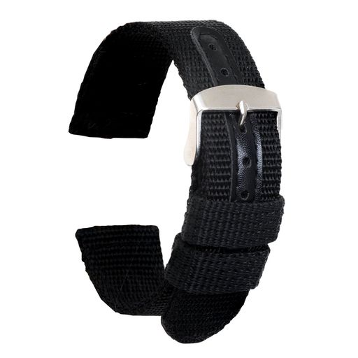 Ullchro時計ベルト時計ベルトファブリック生活防水-18mm20mm22mm24mm時計バンド時計バンド替えベルト替えバンドベルト交換(24mmBlack)