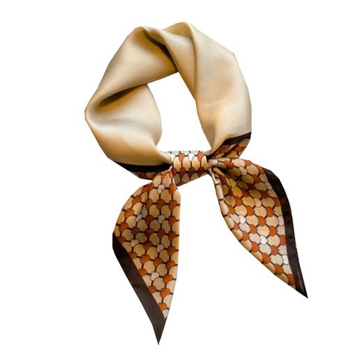 [SEENFAAN]スカーフレディース70x70cm正方形スカーフ大判バンダナバッグスカーフポケットチーフオフィススカーフ通勤旅行ネッカチーフバッグ飾り髪飾りD27