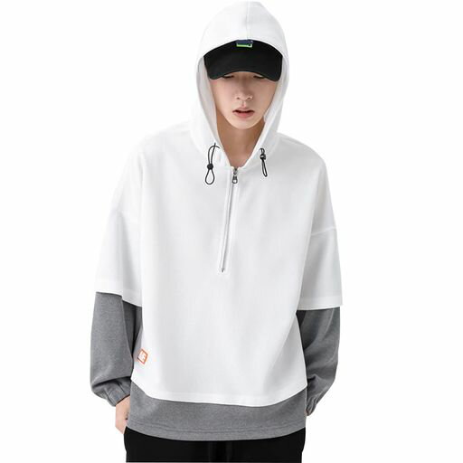 高品質素材:プルオーバーパーカーは良質なストレッチのあるポリエステル素材で仕上げております。高級感がありながら、柔らかい肌触りでふんわりとした快適な着心地です。 ポリエステルと棉の生地で、肌に快適感が強く、やわらかめの形態安定加工を施してあります 高品質の材料を採用し、皺になりにくい、同時に洗いやすくて収納も簡単できる。 シンプルなデザインで男性魅力をよく見せてくれます。ランニングやウオーキングなどのアウトドアはもちろん、通勤、通学、旅行にも重宝します。 ポリエステルの生地は柔らかく、滑らかで、ファッションで暖かいで、春秋に一枚だけでいいです。冬はジャケットやコートの下に合わせる事が出来る使いがっての良さも人気です。カジュアルな雰囲気と使いやすさで、着回し力の高いパーカーは、通年活躍する1着です。