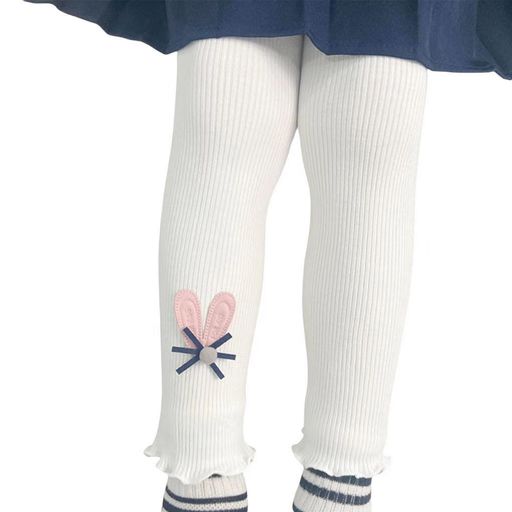 [LiryShowfoevng]ズボンキッズ女の子パンツレギンス長ズボン九分丈薄手うさぎ柄可愛いストレッチタイツボトムスカットソー子供服ガールズ春秋9歳10歳90100110120130140cm