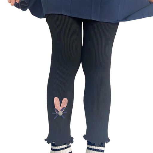 [LiryShowfoevng]ズボンキッズ女の子パンツレギンス長ズボン九分丈薄手うさぎ柄可愛いストレッチタイツボトムスカットソー子供服ガールズ春秋3歳4歳90100110120130140cm