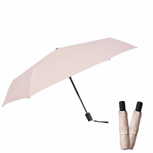 ノーブランド品日傘超軽量205g折りたたみ傘自動開閉6本骨晴雨兼用紫外線遮断折り畳み日傘コンパクトUPF50+耐風撥水携帯便利安全式自動開閉