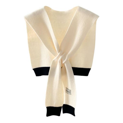 [Morices]女性用ニットショールフェイク襟、ファッション結び目スカーフ肩ケープ、セーターブラウス・..