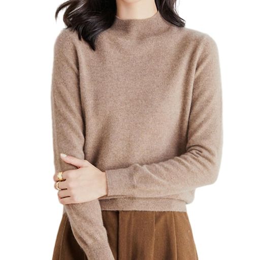 Rakuten - [HuuMeNEIDOO]ニットレディースタートルネックセーター長袖カットソー無地薄手ハイネックトップス伸縮性おしゃれ柔らかいファッション普段着通勤春秋冬