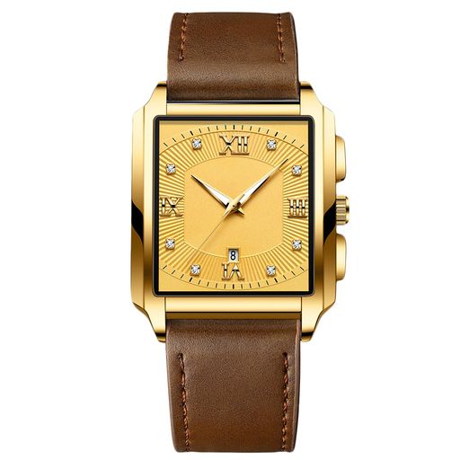 FRANCK MULLER - RORIOS腕時計メンズ四角い日付表示クォーツうで時計生活防水夜光金属ベルトクラシック紳士男性用ビジネスウォッチ多機能おしゃれ仕事通勤人気シンプル父の日クリスマスプレゼントゴル…