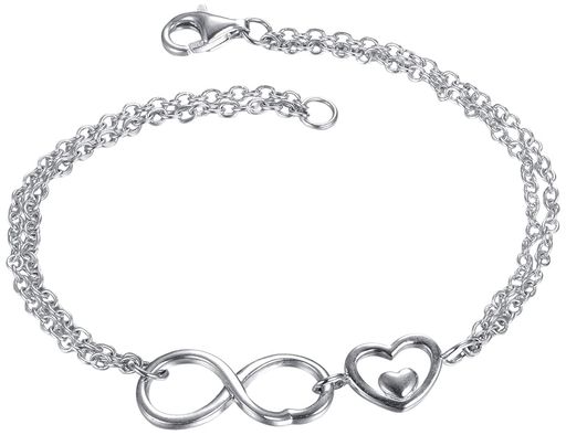 SPARKLレディースブレスレット無限の愛ハートペンダントスターリングシルバー925腕輪シルバーアクセサリープレゼント