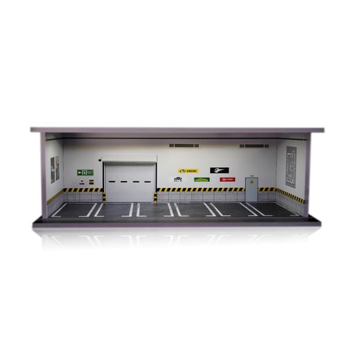 LAHPAVERトミカ対応収納ガレージ1/64LED駐車場ホットウィール用ディスプレイケースマッチボックス積み重ね可能防塵モデルガレージ(白)