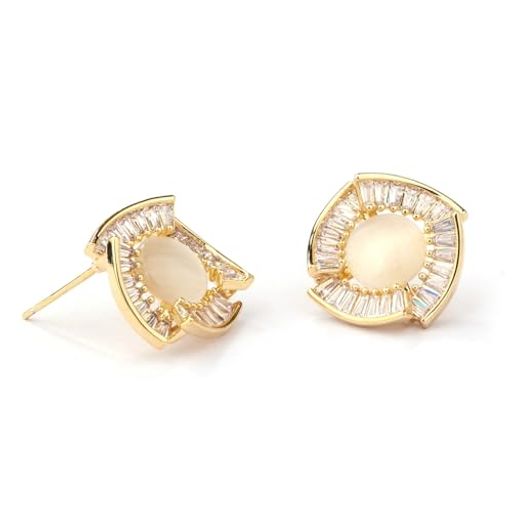 COOCYパールピアス花レディースジルコニア銀の針ピアスシンプルデザイン人気金属アレルギー対応リング..