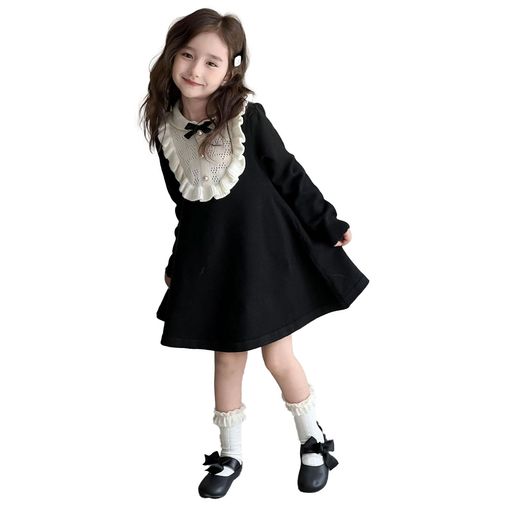 樂天商城 - [TAPOLE]子供服ガールズ長袖ワンピースキッズニットワンピースニットセーターフォーマル子供ドレスセータードレス洋服お姫系普段着カジュアル通園通学入学式卒業式発表会結婚式七五三9…