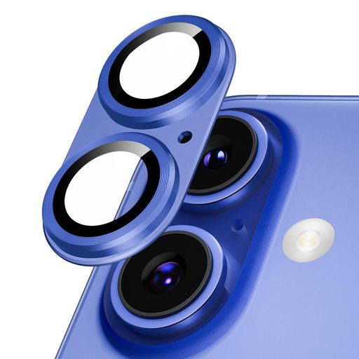 Podick カメラカバー iPhone 16 /16 Plus用 カメラフィルム 全面保護 9H強化ガラス アルミ合金 傷防止 レンズ保護 耐衝撃 アイフォン16 /16 プラス 用 カメラ保護 高透過率 黒縁取り 露出オーバー防止