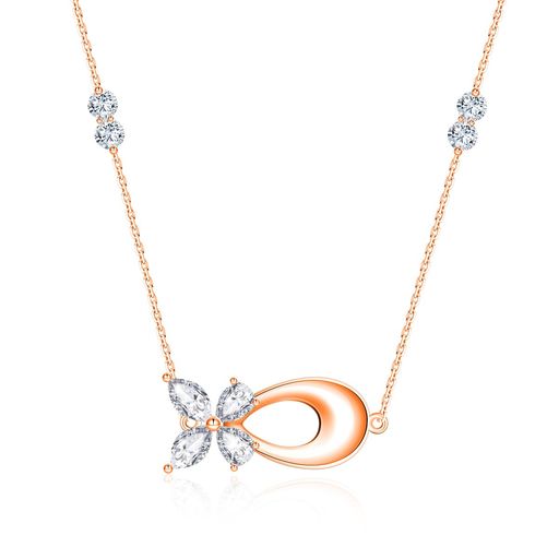 [YUIITU]ネックレスレディース上質ジルコニアシルバー925ネックレスアレルギー対応18金コーティングネ..