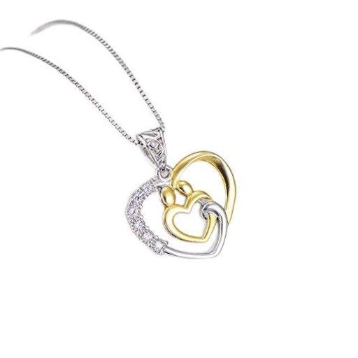 AngelaBoxレディースネックレスシルバー925ハート型母の日ギフトプレゼント(番号:C)