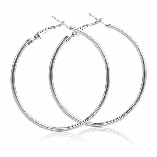 ESFRIANイヤリングレディース40mmピアスリング大きめ細線フープピアスサージカルステンレスチタンシンプルファッションジュエリー人気おしゃれプレゼント両耳セ...