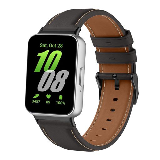 [LuFiYa]レザー時計バンドSamsungGalaxyFit3対応革バンド交換ベルトストラップ腕時計ベルト腕時計バンドビジネス風柔軟レザー時計ベルト男女通用SamsungGalaxyFit3用交換バンド