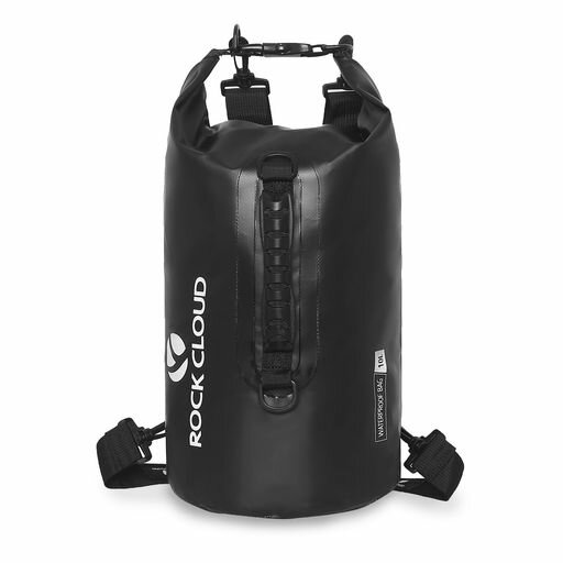 ROCKCLOUDドライバッグ防水バッグドラム型防水ポーチリュック折りたたみ軽量10Lアウトドア海水浴釣りビーチ水泳登山旅行用
