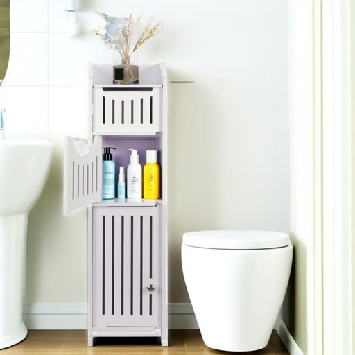 LONGSHININGトイレ収納スリムトイレラック隙間収納ラックランドリー収納玄関収納ラックすき間収納幅20*奥行18*高さ78cmペーパーティッシュ収納組み立て簡単省スペーストイレ/玄関/洗面所/寝…