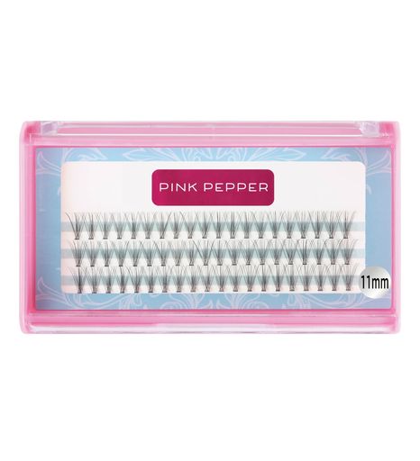 PINK PEPPER セルフ まつげエクステ セルフまつエク 部分ツケマ 部分用 DIY マツエク フレアー 10本束 (11mm)