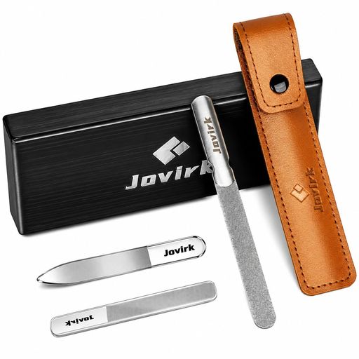 【2026最新版】Jovirk 爪やすり 3点セット ガラス製 両面タイプ 粗目で形を整え細目で磨き上げ 水洗い可能 衛生的 持ち運び便利 男女兼用 アウトドア・旅行にも