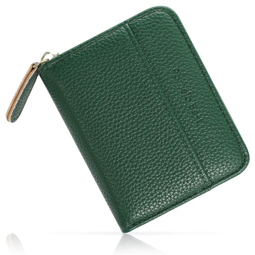 [PomeloBest]ミニ財布カードケースレディース大容量じゃばらプレゼントボックス型小銭入れ純色緑