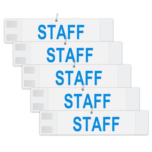 Case - 腕章スタッフSTAFFの文字入り3色展開マジックテープと安全ピン撮影学校スタッフ町内会イベント自治会(10枚白)