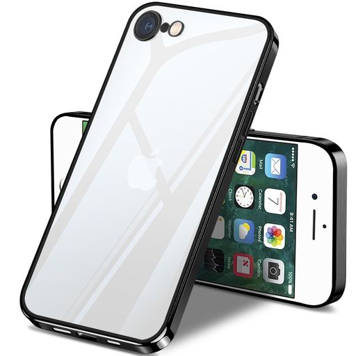 Rakuten - JOUMINYAOForiPhoneSE2/SE3iPhone7/8用のケースクリアTPU黄ばみにくい韓国いpほねSE2用のカバー対応アイフォンSE3ソフト透明スマホケースTPU薄型耐衝撃軽量メッキ加工