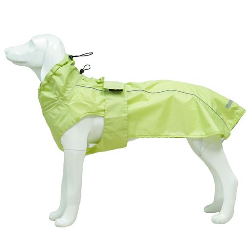 Rakuten - MAMORE犬レインコート防水撥水通気ジャケット犬カッパペット雨具防風着脱簡単リード穴付き梅雨対策夜間反射調節可小型中型大型犬用四季通用(グリーンL)