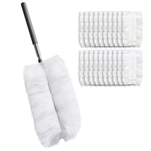 はたきほこり取りハンディモップ使い捨てクリーナー伸縮式交換用シート20枚付き