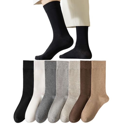 [Haomaomao]靴下メンズ抗菌防臭綿通気性耐久性中厚手スポーツソックス吸汗7足セット24-28cmカラフルソックスアウトドアソックスカジュアル