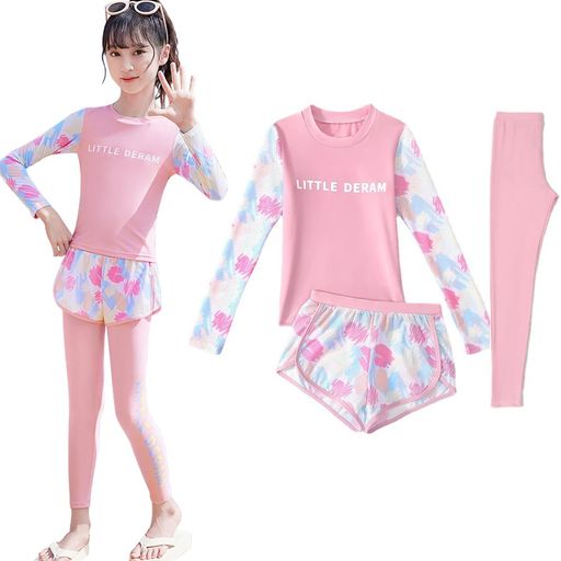 [MIIFIT]水着キッズ女の子男の子子供用キッズ水着ウェットスーツ長袖ラッシュガードレギンスハーフパンツ上下セットセパレート紫外線対策日焼け止め水泳海水浴海遊び夏人気プレゼント4XL