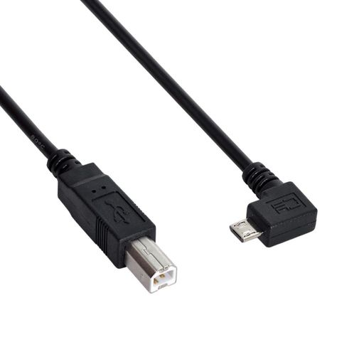 Rakuten - chenyangMicroUSB-プリンターケーブル、MicroUSBOTG90度直角-USBTypeBプリンタースキャナーハードディスクケーブル30cm