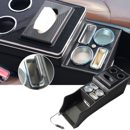 YESHMA【ワイヤレス充電】コンソールボックス車オデッセイRC系アームレストHONDA適用ODYSSEY前後期対応センターコンソールボックスドリンクホルダースマートコンソールUSBポートLED付き収納…