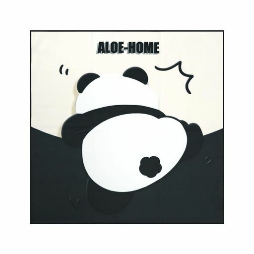 aloe-homeくっつくクロスくつっくタオル超便利風呂敷化粧品弁当箱カメラIPADなど包む吸水保温50*50cmカメラ保護レンズ保護IPAD保護化粧品収納風呂敷ペタペタ布マジッククロス(パンダ(黒))