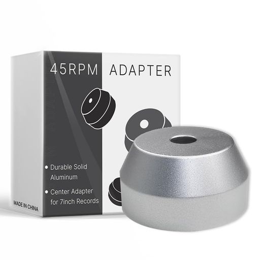 パッケージ内容:45回転 ソリッドアルミ製アダプター1個、重量51g、20mm(H)x 38mm(D)、中心穴7.5mm 適用範囲:通常の7寸45rpmレコードEP盤に適用,家庭用やプロDJにも最適。 45レコードスピンドルアダプター:高精度アダプター、ターンテーブルのスピンドルに完璧に適合し、ぐらつきがなく、7インチレコードを簡単に再生でき、優れた安定性と耐久性があります。 金属製レコードアダプター: トーンアーム(ピックアップアーム)の動作をより安定させ、ピッチの揺れを軽減します。音質を向上させることができる。 しようきかん: 高品質EP盤アダプターで長時間使用可能。