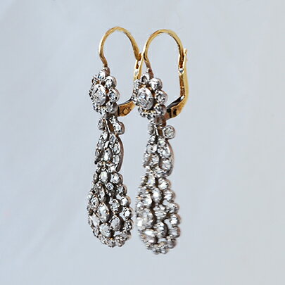 ゴールド シルバー ダイヤモンド イヤリング Earrings レディース