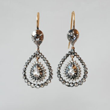 ゴールド シルバー ダイヤモンドイヤリング Earrings レディース