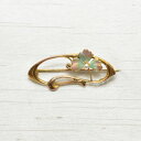 グッドウィル アンティーク ジュエリー 9ct パールマットエナメルブローチ