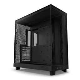 NZXT H6 Flow Black(CC-H61FB-01) 高エアフローミドルタワーケース F120Q Airflowファン3基搭載 ブラック