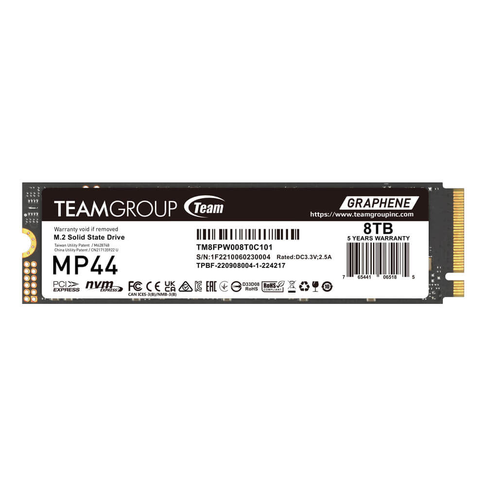 TEAM TM8FPW008T0C101 MP44 M.2 PCIe 4.0 SSD 8TB