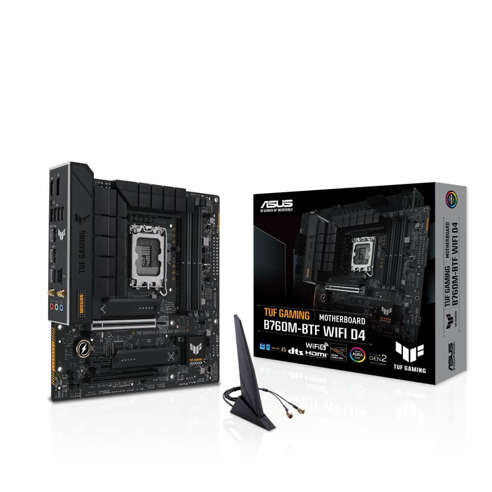 ASUS TUF GAMING B760M-BTF WIFI D4 インテル Core プロセッサー(第13世代)対応MicroATXマザーボード BTF DDR4モデル